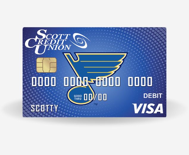 st louis blues debit card image