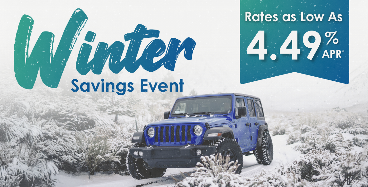 Winter Savings Event. Rates as low as 4.49% apr