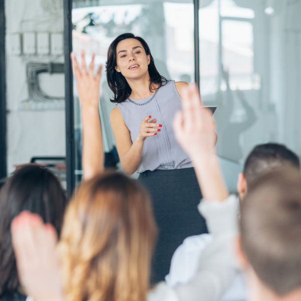 Frame 11 leader calling on attendees