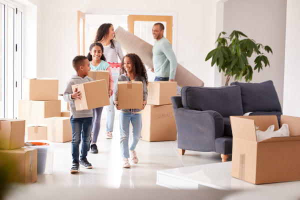 Mortgage Images 1 Family moving into new house