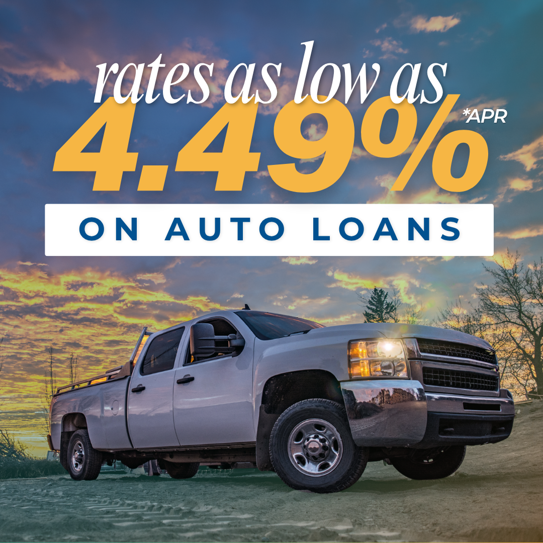 2026 Website Tiles (5) Rates as low as 4.49% apr on auto loans